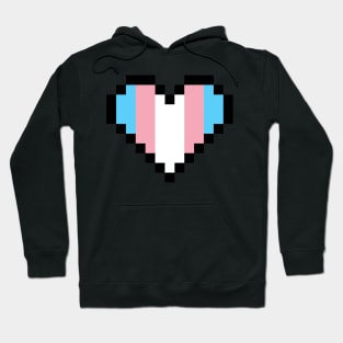 Transgender Pride Pixel Art Heart Hoodie